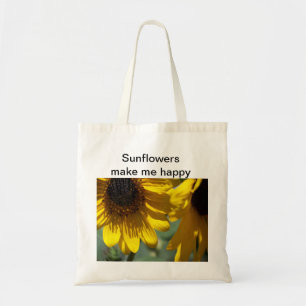 Happy Late Summer Sunflowers  Tote Bag