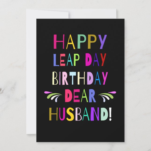 Happy Leap Day Birthday To Husband | YOU Customise (Front)
