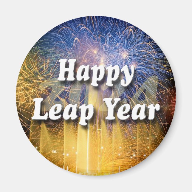Happy Leap Year 2024 Magnet (Front)