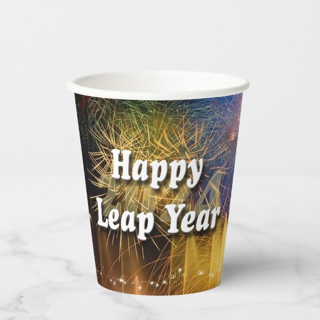 Happy Leap Year 2024  Paper Cups (Front)