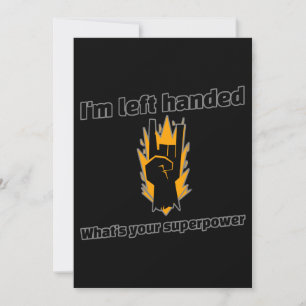 Happy left handers day --handed superpower rock