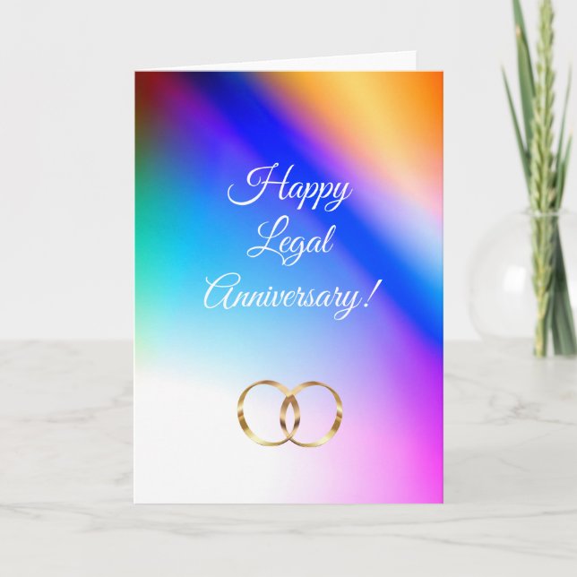 Happy Legal Anniversary Folded Greeting Card (Front)