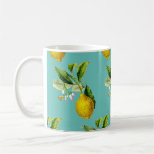 Happy lemons pattern coffee mug