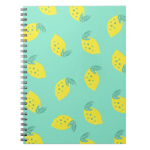 Happy Lemons Pattern   Notebook Journal