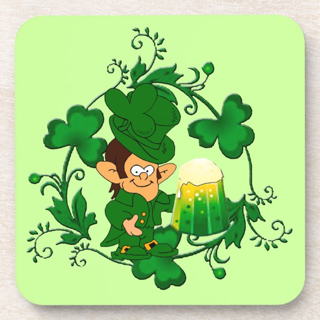 Happy Leprechaun Coasters (Front)