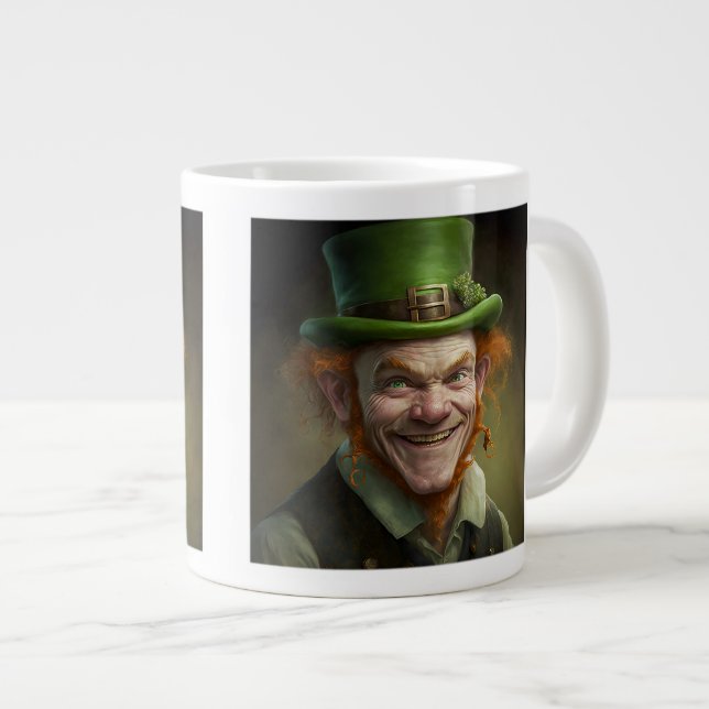 Happy Leprechaun Jumbo Mug  (Front Right)
