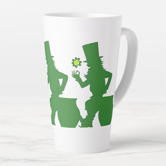 HAPPY LEPRECHAUN   LATTE MUG (Right Angle)