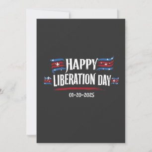 Happy Liberation Day 2025 Trump America Thank You Card