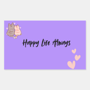 Happy Life Always Aesthetic Sticker