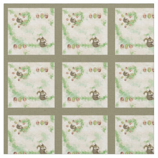 Happy life of a squirrel fabric