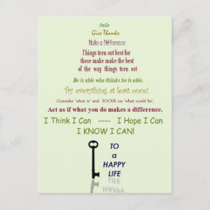 Happy Life Postcard