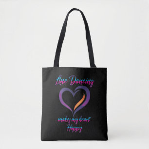 Happy Line Dancing Love Country Line Dancer Tote Bag