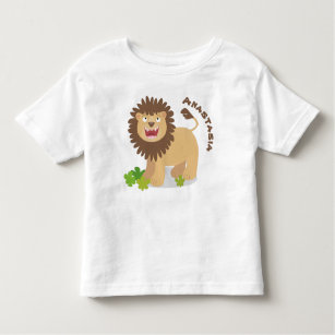 Happy lion roaring cartoon illustration toddler T-Shirt