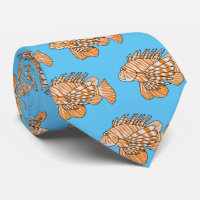Happy lionfish cartoon illustration