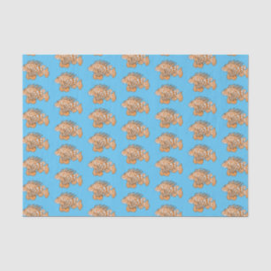 Happy lionfish cartoon illustration tissue paper