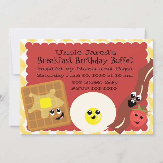 Happy Little Breakfast Invitation (Front)