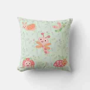 Happy Little Bugs Nursery Kids Pillow