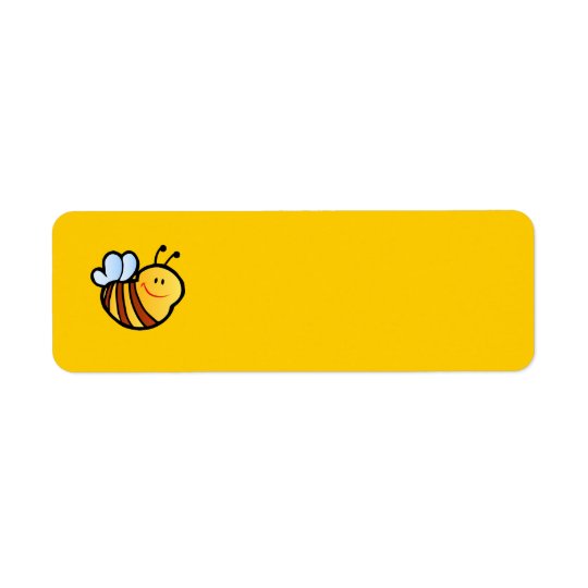 HAPPY LITTLE BUMBLEBEE BEE CARTOON CUTE HONEY INSE RETURN ADDRESS LABEL