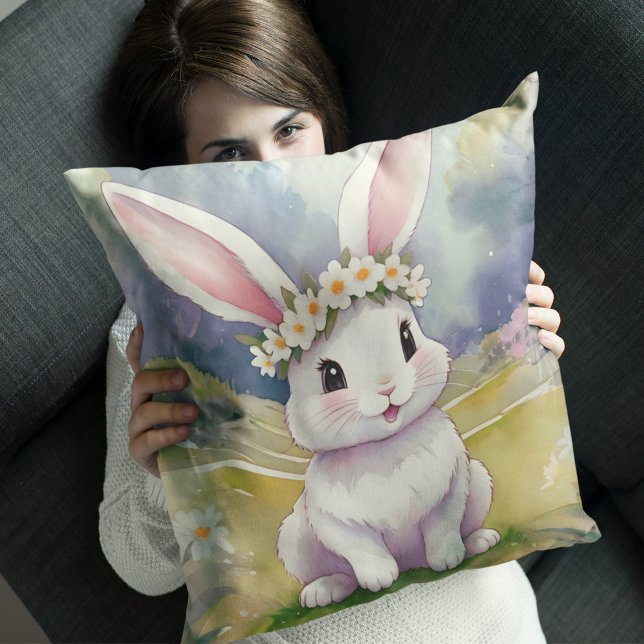 Happy little bunny 2, Easter Cushion (Creator Uploaded)