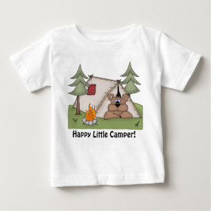 happy little camper baby t-shirt