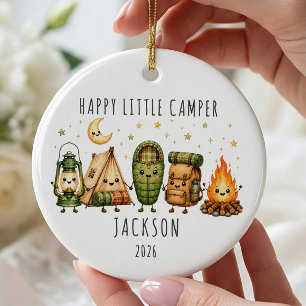 Happy Little Camper Personalised Ornament
