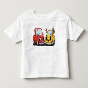 Happy Little Cars: Red and Yellow Best Friends Toddler T-Shirt