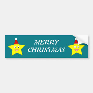 Happy Little Christas Star Custom Bumper Sticker