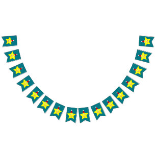 Happy Little Christmas Star Bunting Flags