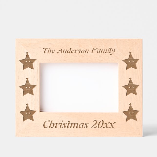 Happy Little Christmas Star Custom Etched Frames (Front)