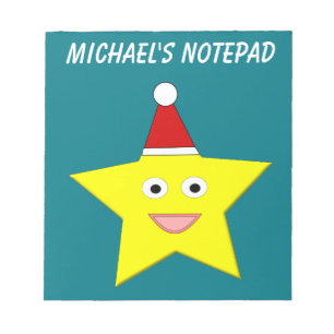 Happy Little Christmas Star Customisable Notepad