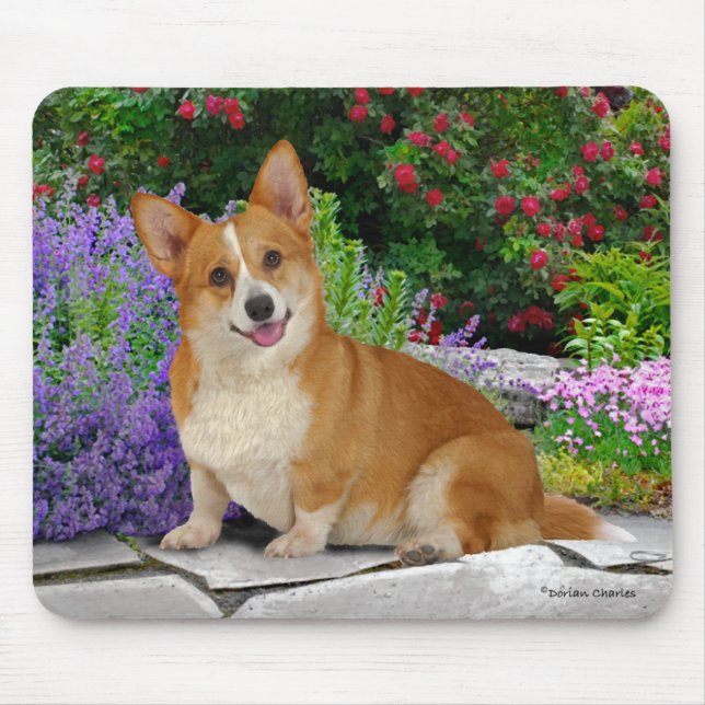 "Happy Little Corgi" Mouse Pad (Front)