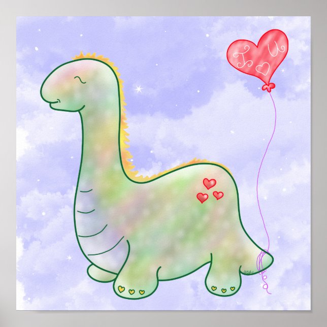 Happy Little Dinosaur Poster (Front)