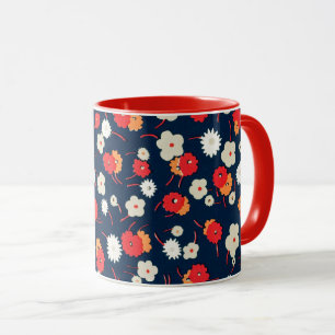Happy Little Flowers Pattern Mug