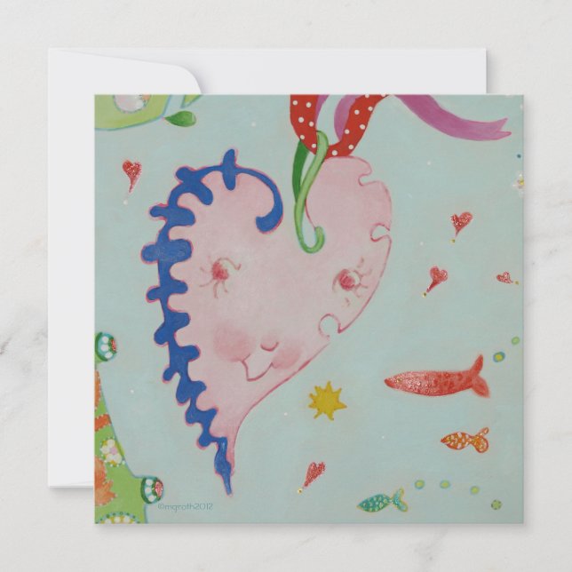 Happy little heart invitation (Front)