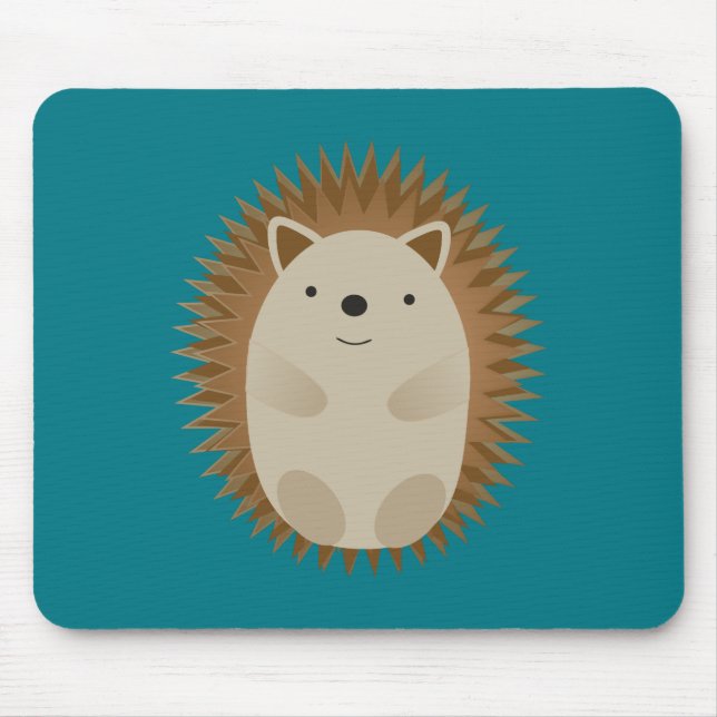 Happy Little Hedgehog Mouse Pad (Front)