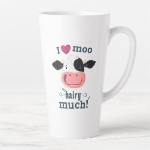 Happy Little Holstein Cow Loves Moo! Latte Mug