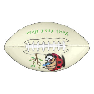 Happy Little Ladybug with Phone - Add Your Text Football