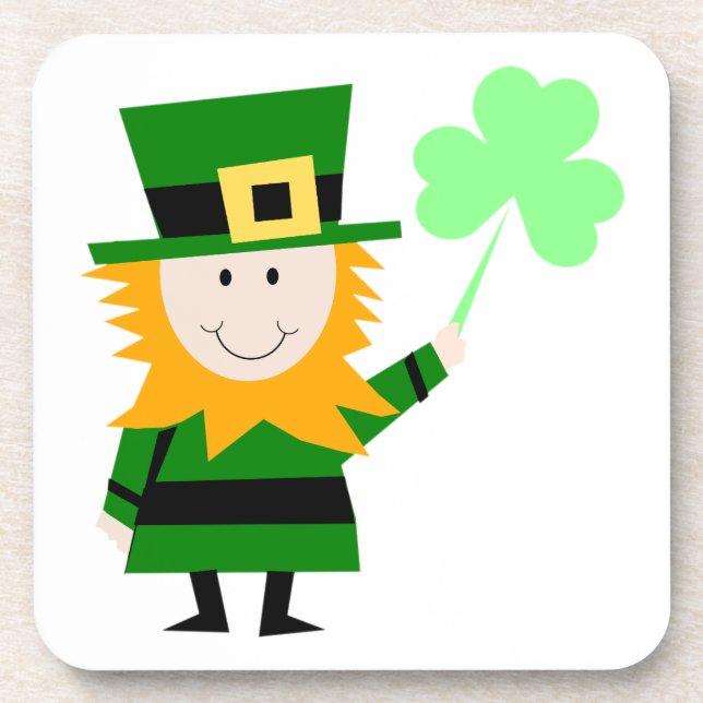 Happy Little Leprechaun Coaster (Front)