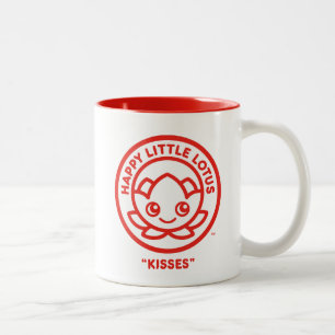 Happy Little Lotus, Kisses, Two-Tone Coffee Mug