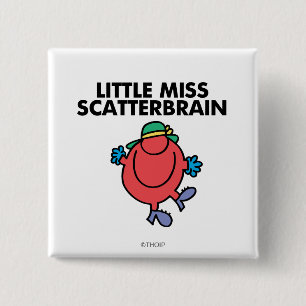 Happy Little Miss Scatterbrain 15 Cm Square Badge