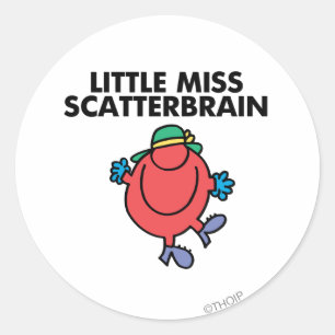 Happy Little Miss Scatterbrain Classic Round Sticker