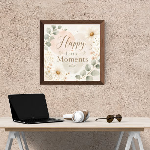 Happy Little Moments Nursery Poster