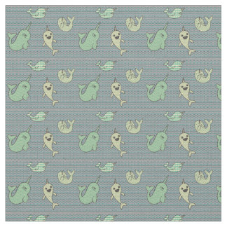 Happy Little Narwhals Fabric