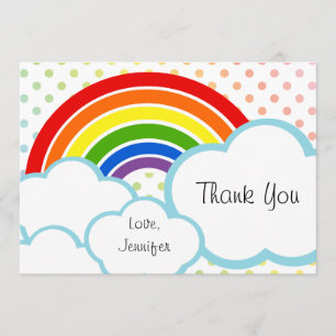 Happy Little Rainbow Thank You Card