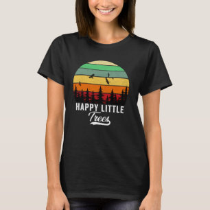 Happy Little Tree Bob Style Vintage Forests Earth  T-Shirt