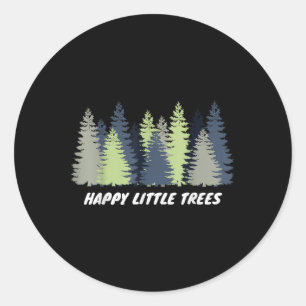 Happy Little Tree Earth Day Men Boy Kids Gift  Classic Round Sticker