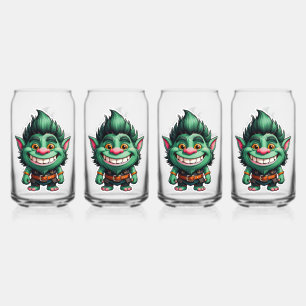 Happy Little Troll Chibi illustration Can Glass