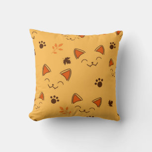 Happy Little Vampire Kitty Pattern Cushion