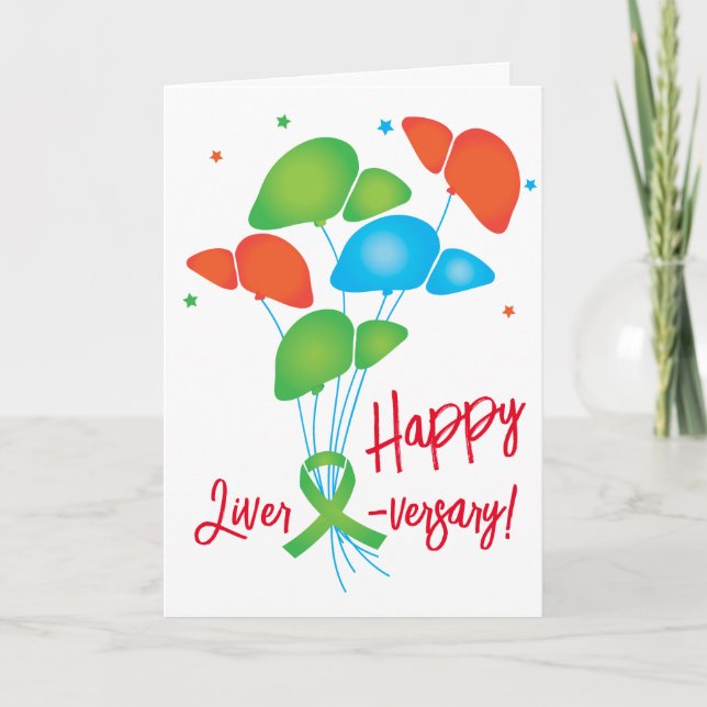 Happy Liver-versary Customisable Card (Front)