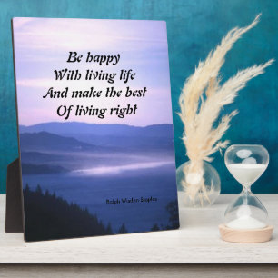 Happy living plaque